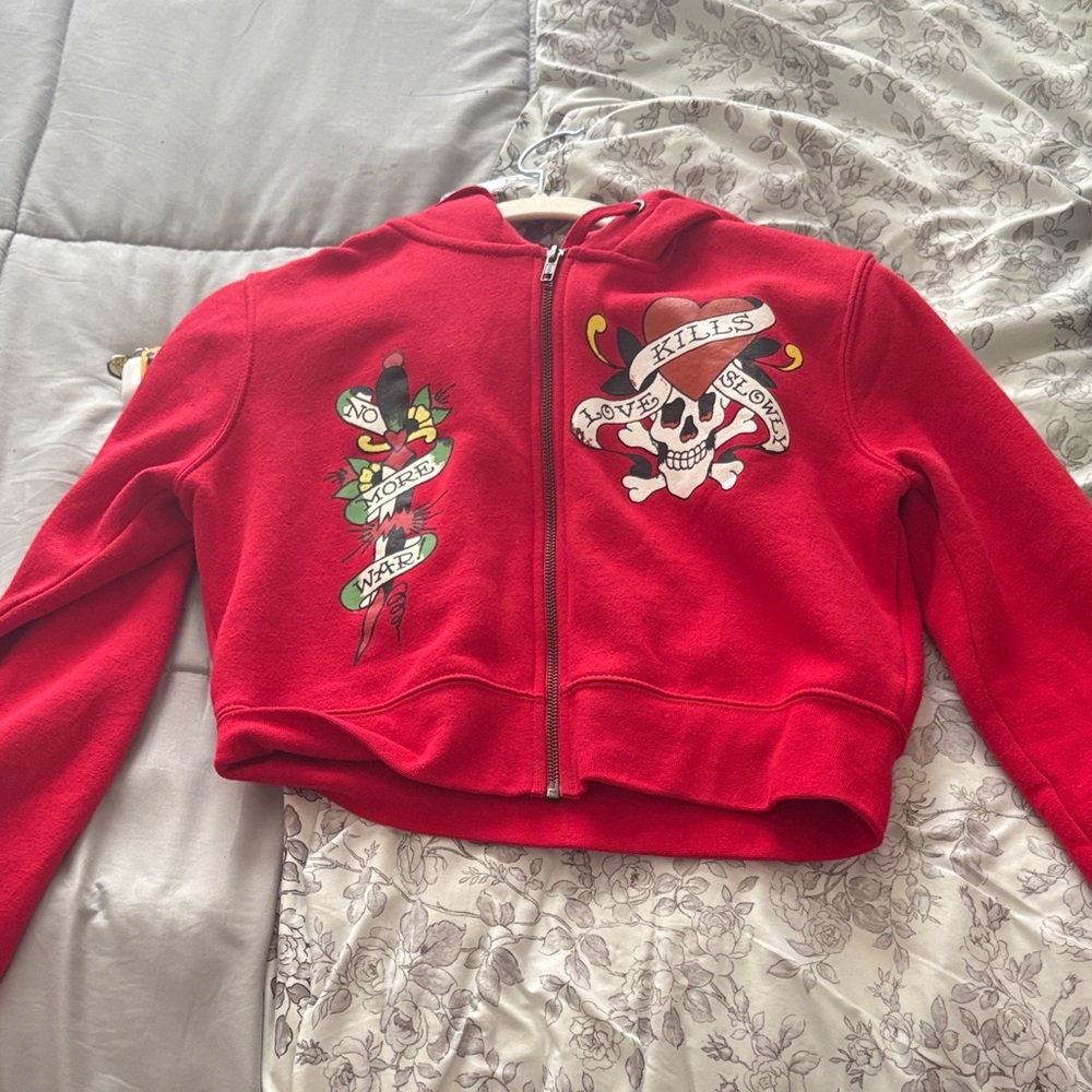 Ed Hardy Red Graphic Jacket